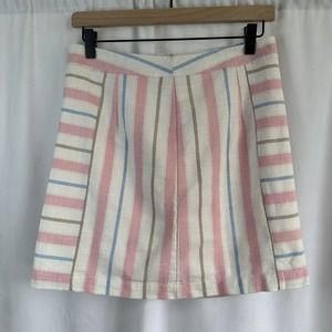 Altard State Pastel Strip Mini Skirt Lined Womens Size Medium